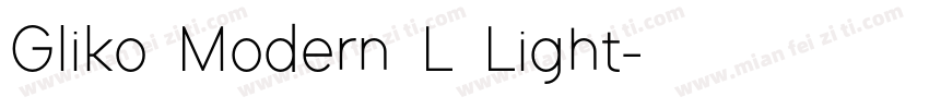 Gliko Modern L Light字体转换
